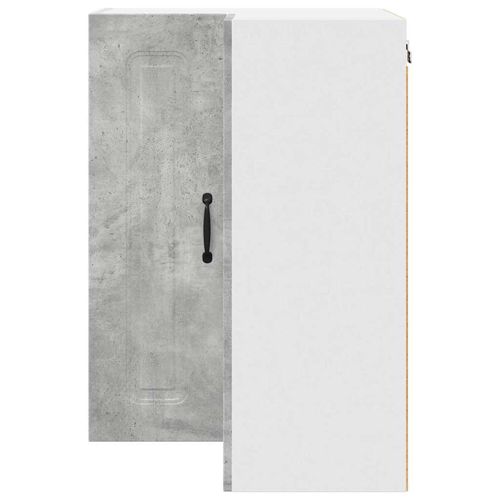 Kitchen Wall Cabinet with Shelf Concrete Grey 57 x 57 x 80 cm