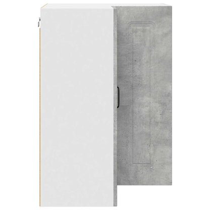 Kitchen Wall Cabinet with Shelf Concrete Grey 57 x 57 x 80 cm
