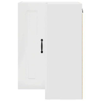 Kitchen Wall Cabinet with Door High Gloss White 57 x 57 x 80 cm