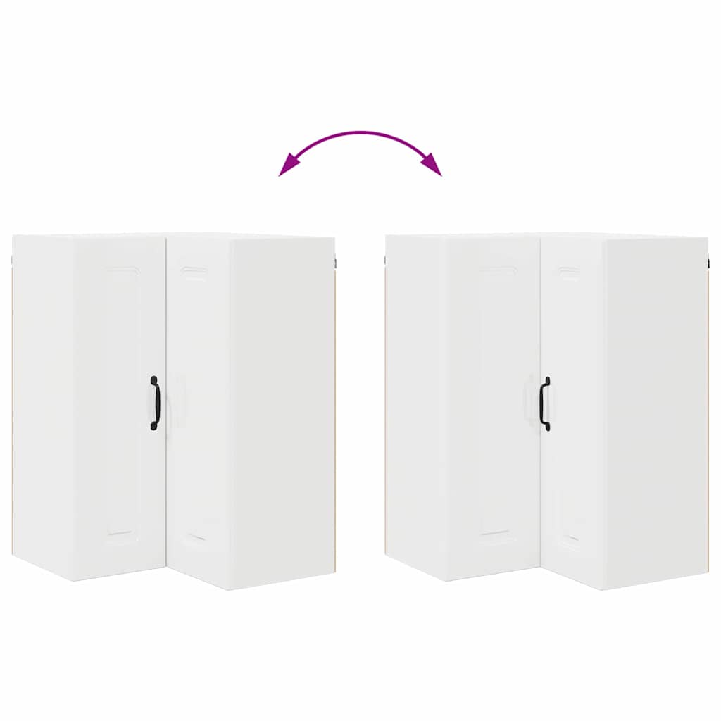 Kitchen Wall Cabinet with Door High Gloss White 57 x 57 x 80 cm