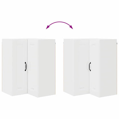 Kitchen Wall Cabinet with Door High Gloss White 57 x 57 x 80 cm