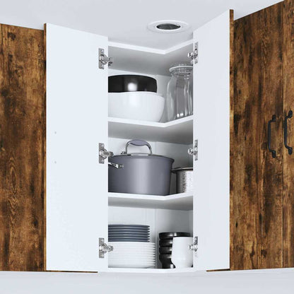 Kitchen Wall Cabinet Smoked Oak 57 x 57 x 80 cm Engineered Wood