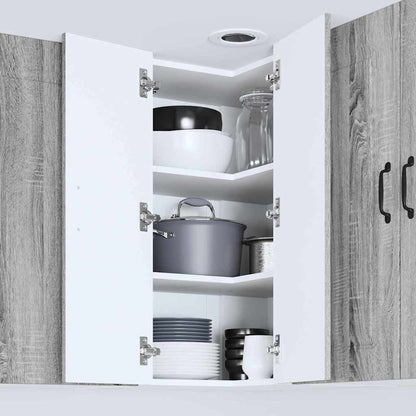 Kitchen Wall Cabinet with Shelf Grey Sonoma 57 x 57 x 80 cm