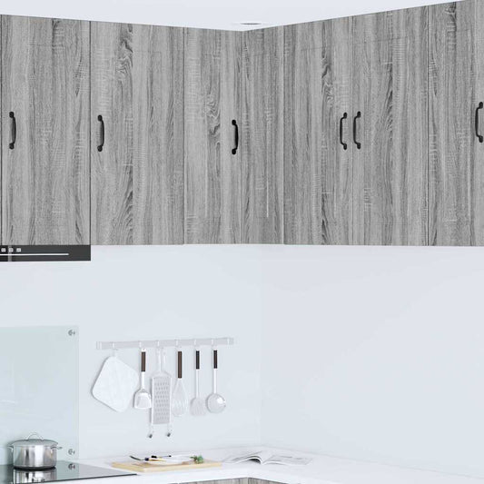 Kitchen Wall Cabinet with Shelf Grey Sonoma 57 x 57 x 80 cm