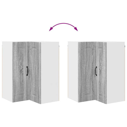 Kitchen Wall Cabinet with Shelf Grey Sonoma 57 x 57 x 80 cm