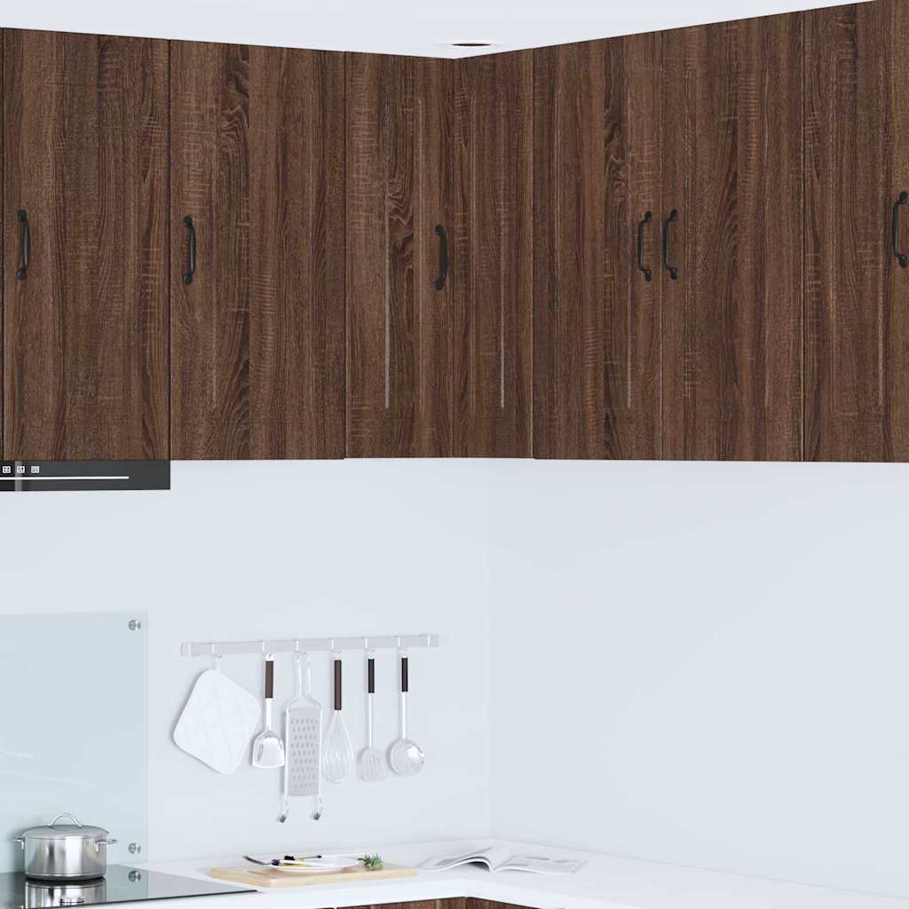 Kitchen Wall Cabinet Brown Oak 57 x 57 x 80 cm Engineered Wood