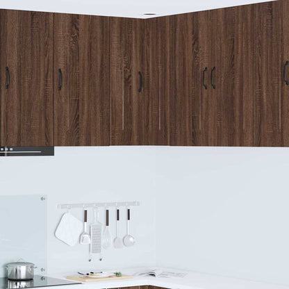 Kitchen Wall Cabinet Brown Oak 57 x 57 x 80 cm Engineered Wood