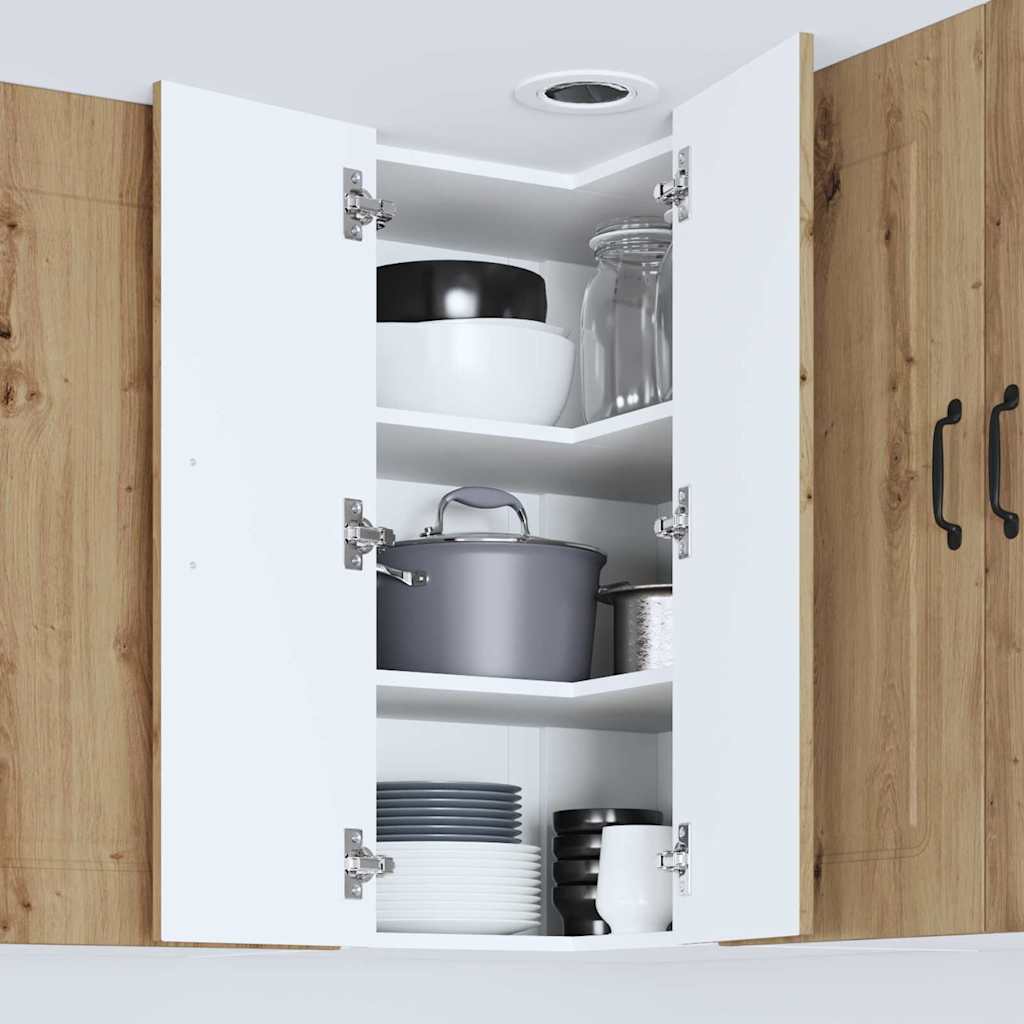 Kitchen Wall Cabinet with Shelf Artisan Oak 57 x 57 x 80 cm