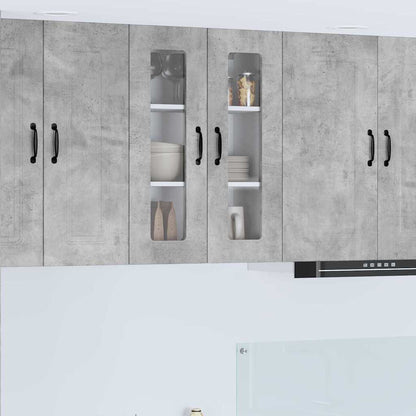 Kitchen Wall Cabinet with Shelf Concrete Grey 60 x 31 x 80 cm