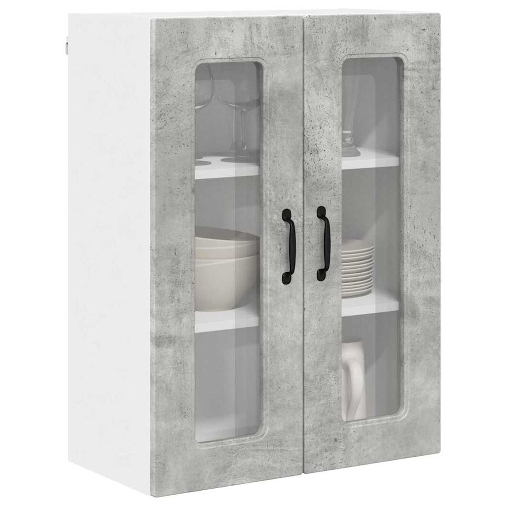 Kitchen Wall Cabinet with Shelf Concrete Grey 60 x 31 x 80 cm
