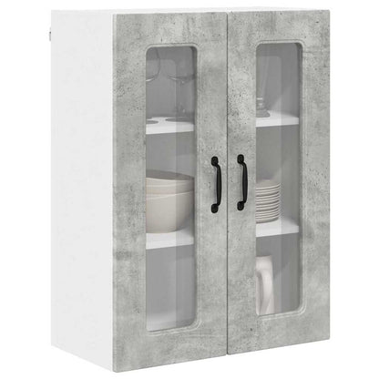 Kitchen Wall Cabinet with Shelf Concrete Grey 60 x 31 x 80 cm