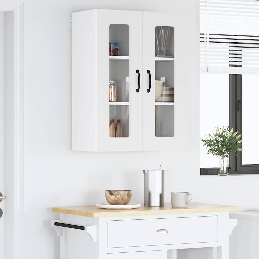 Kitchen Wall Cabinet with Door High Gloss White 60 x 31 x 80 cm