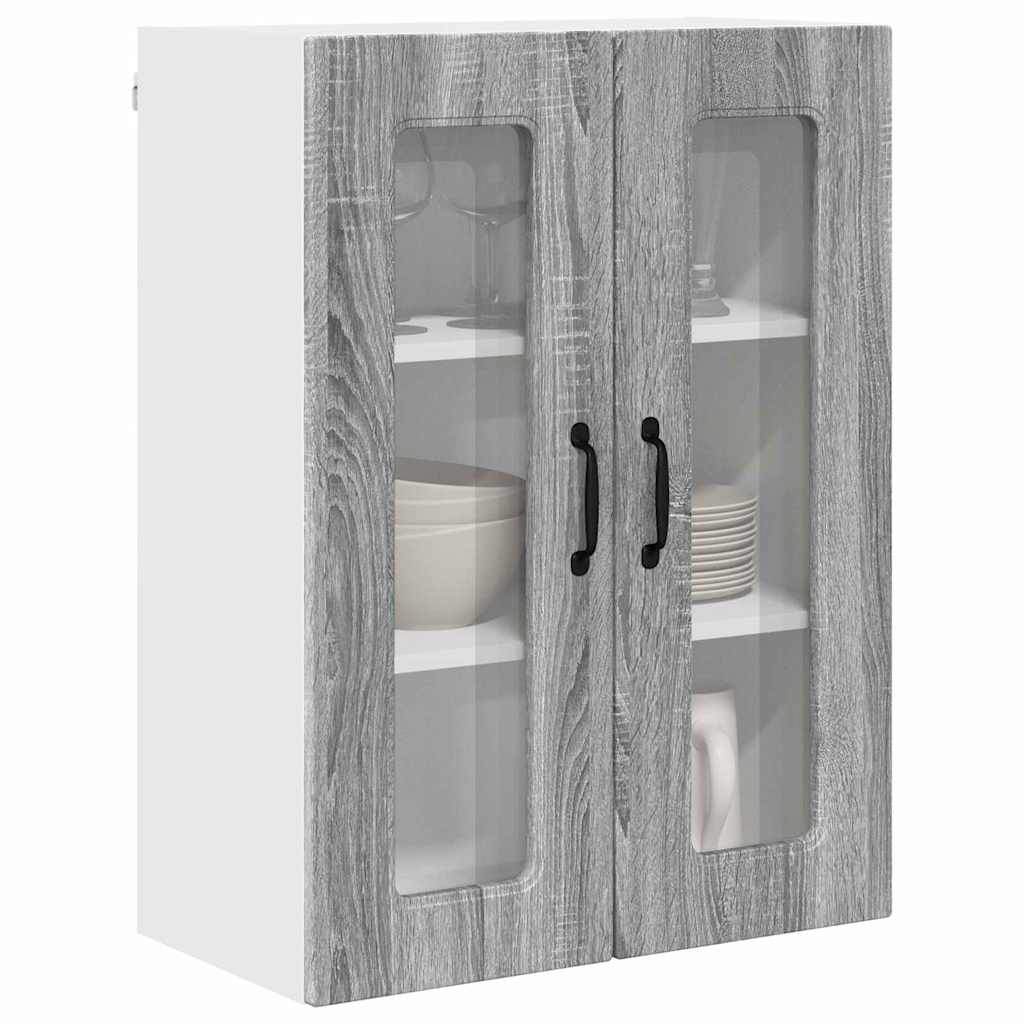 Kitchen Wall Cabinet with Shelf Grey Sonoma 60 x 31 x 80 cm