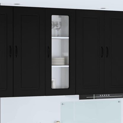 Kitchen Wall Cabinet Black 40 x 31 x 100 cm Engineered Wood