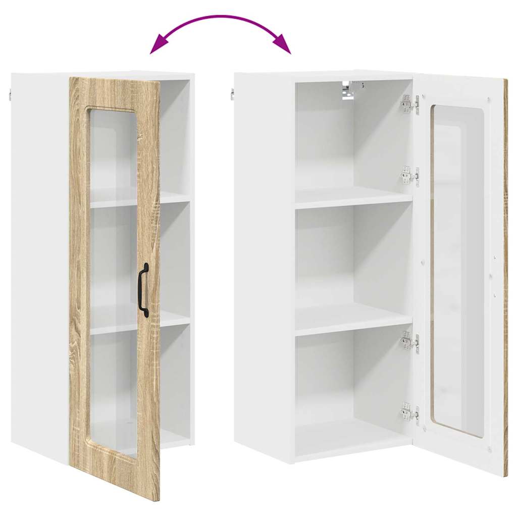 Kitchen Wall Cabinet with Shelf Sonoma Oak 40 x 31 x 100 cm