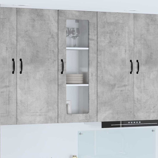 Kitchen Wall Cabinet with Shelf Concrete Grey 40 x 31 x 100 cm