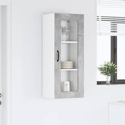 Kitchen Wall Cabinet with Shelf Concrete Grey 40 x 31 x 100 cm
