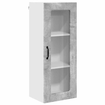 Kitchen Wall Cabinet with Shelf Concrete Grey 40 x 31 x 100 cm