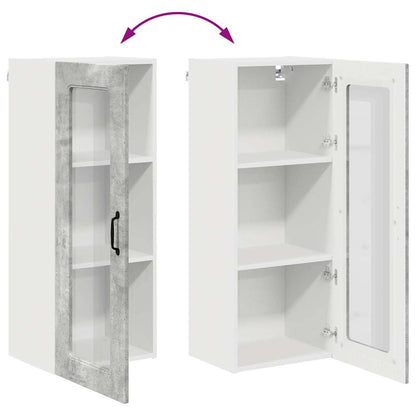 Kitchen Wall Cabinet with Shelf Concrete Grey 40 x 31 x 100 cm