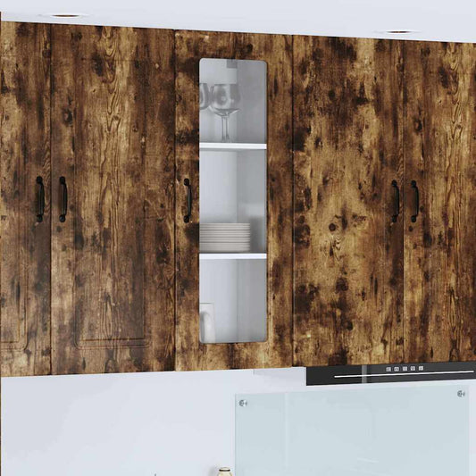 Kitchen Wall Cabinet with Shelf Smoked Oak 40 x 31 x 100 cm
