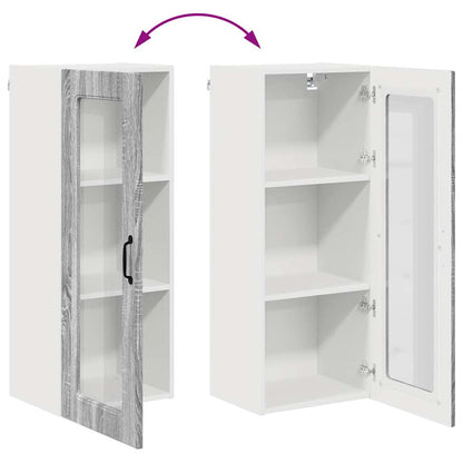 Kitchen Wall Cabinet with Shelf Grey Sonoma 40 x 31 x 100 cm