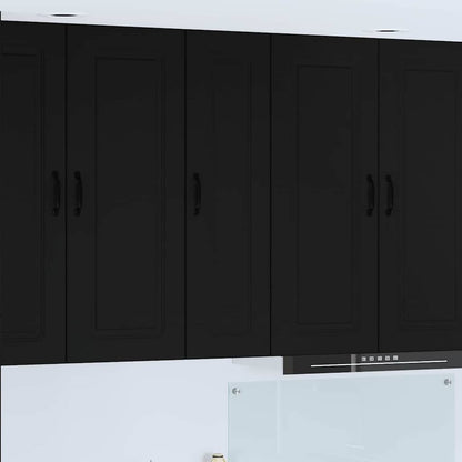 Kitchen Wall Cabinet Black 30 x 31 x 100 cm Engineered Wood