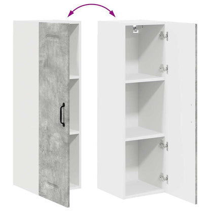 Kitchen Wall Cabinet with Shelf Concrete Grey 30 x 31 x 100 cm