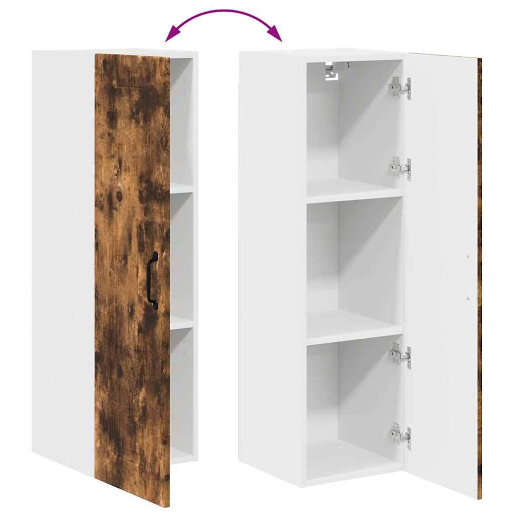 Kitchen Wall Cabinet with Shelf Smoked Oak 30 x 31 x 100 cm