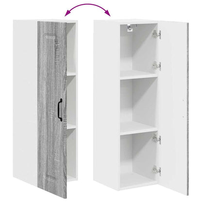 Kitchen Wall Cabinet with Shelf Grey Sonoma 30 x 31 x 100 cm