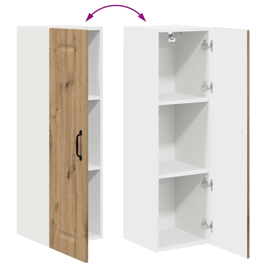 Kitchen Wall Cabinet with Shelf Artisan Oak 30 x 31 x 100 cm