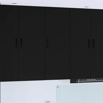 Kitchen Wall Cabinet Black 40 x 31 x 100 cm Engineered Wood
