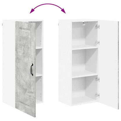 Kitchen Wall Cabinet with Shelf Concrete Grey 40 x 31 x 100 cm
