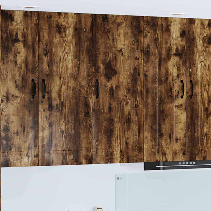 Kitchen Wall Cabinet with Shelf Smoked Oak 40 x 31 x 100 cm