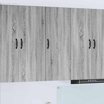 Kitchen Wall Cabinet with Shelf Grey Sonoma 40 x 31 x 100 cm