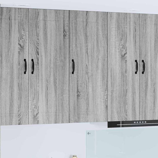 Kitchen Wall Cabinet with Shelf Grey Sonoma 40 x 31 x 100 cm