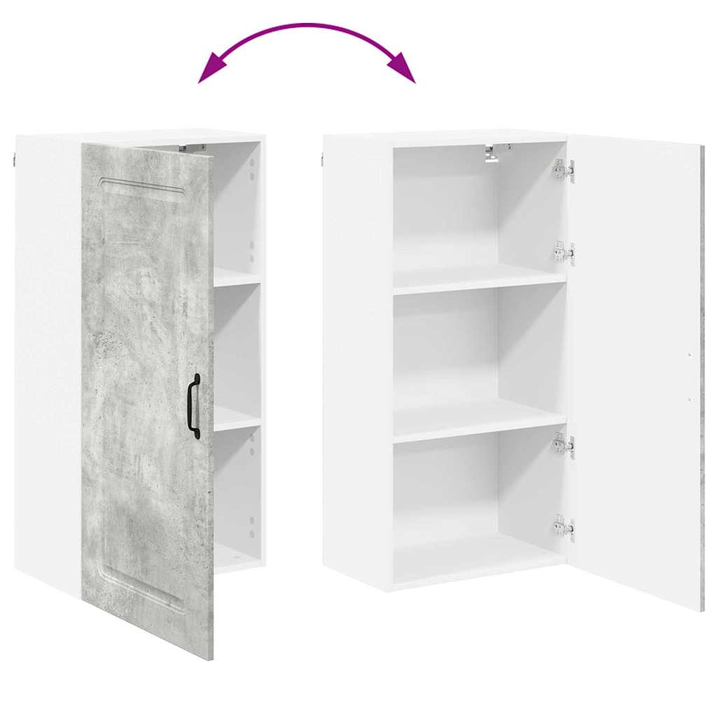 Kitchen Wall Cabinet with Shelf Concrete Grey 50 x 31 x 100 cm