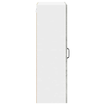 Kitchen Wall Cabinet with Shelf Concrete Grey 50 x 31 x 100 cm