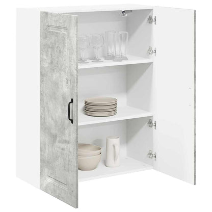 Kitchen Wall Cabinet with Shelf Concrete Grey 80 x 31 x 100 cm