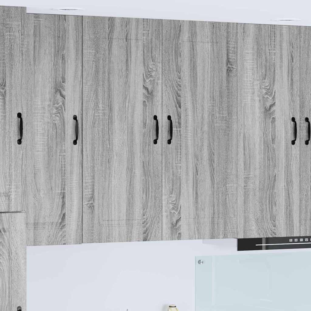 Kitchen Wall Cabinet with Shelf Grey Sonoma 80 x 31 x 100 cm
