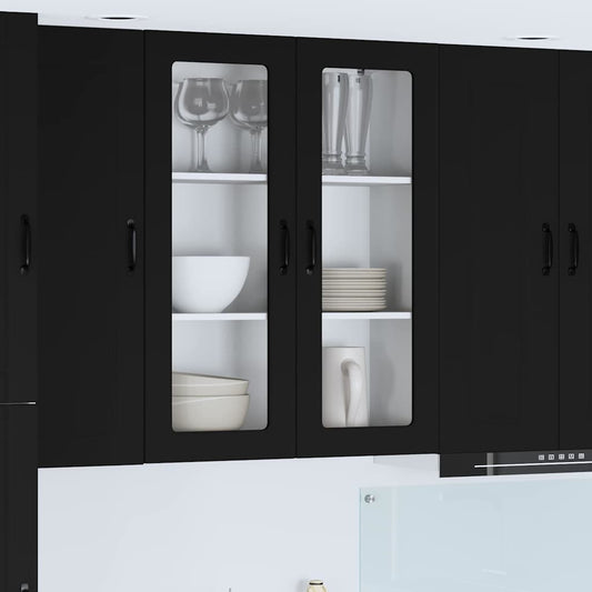 Kitchen Wall Cabinet Black 80 x 31 x 100 cm Engineered Wood