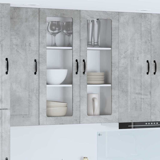 Kitchen Wall Cabinet with Shelf Concrete Grey 80 x 31 x 100 cm