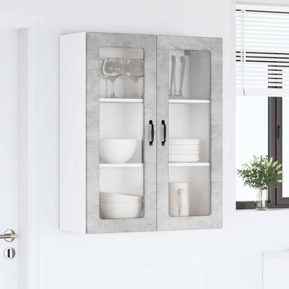 Kitchen Wall Cabinet with Shelf Concrete Grey 80 x 31 x 100 cm