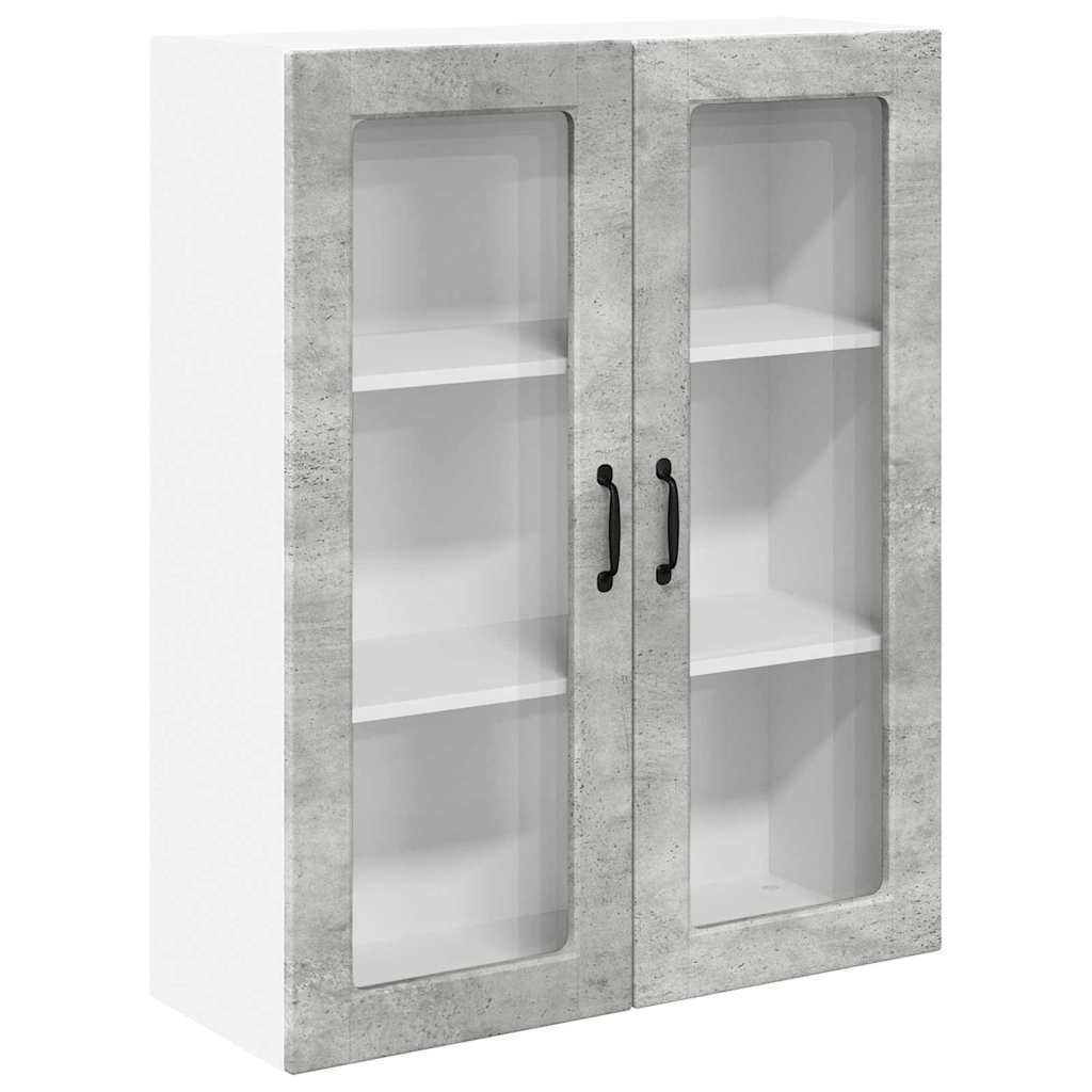 Kitchen Wall Cabinet with Shelf Concrete Grey 80 x 31 x 100 cm