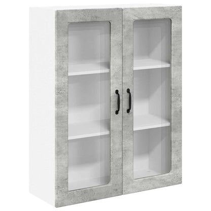 Kitchen Wall Cabinet with Shelf Concrete Grey 80 x 31 x 100 cm