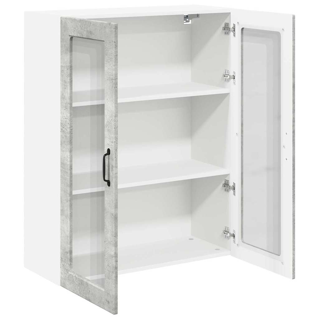 Kitchen Wall Cabinet with Shelf Concrete Grey 80 x 31 x 100 cm