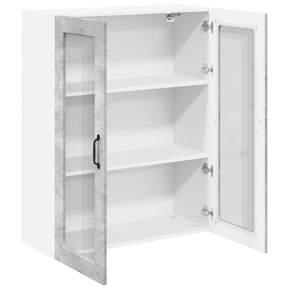 Kitchen Wall Cabinet with Shelf Concrete Grey 80 x 31 x 100 cm