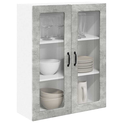 Kitchen Wall Cabinet with Shelf Concrete Grey 80 x 31 x 100 cm
