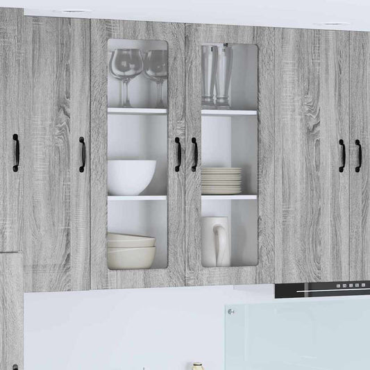 Kitchen Wall Cabinet with Shelf Grey Sonoma 80 x 31 x 100 cm