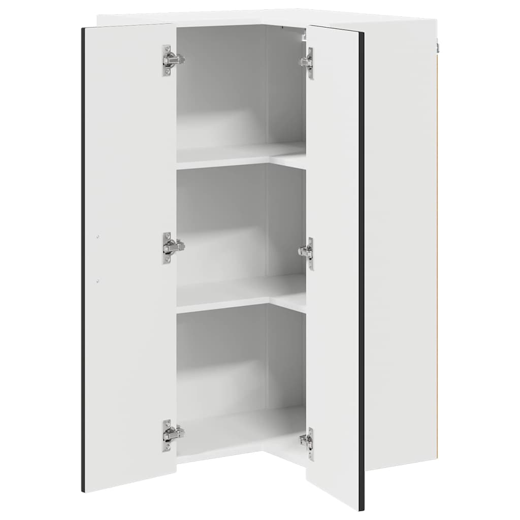 Kitchen Wall Cabinet Black 57 x 57 x 100 cm Engineered Wood