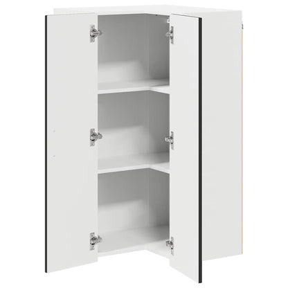 Kitchen Wall Cabinet Black 57 x 57 x 100 cm Engineered Wood